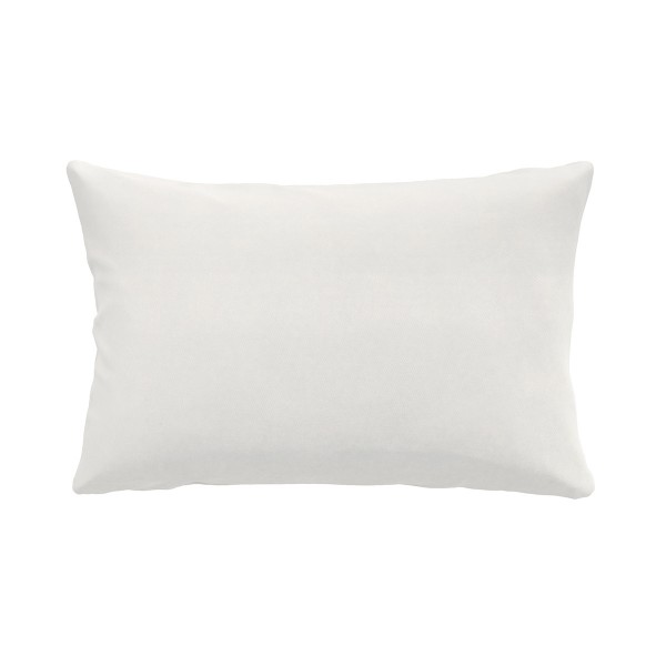 Lumbar decorative pillowcase 30x58cm (12x23in) in Cotton White fabric