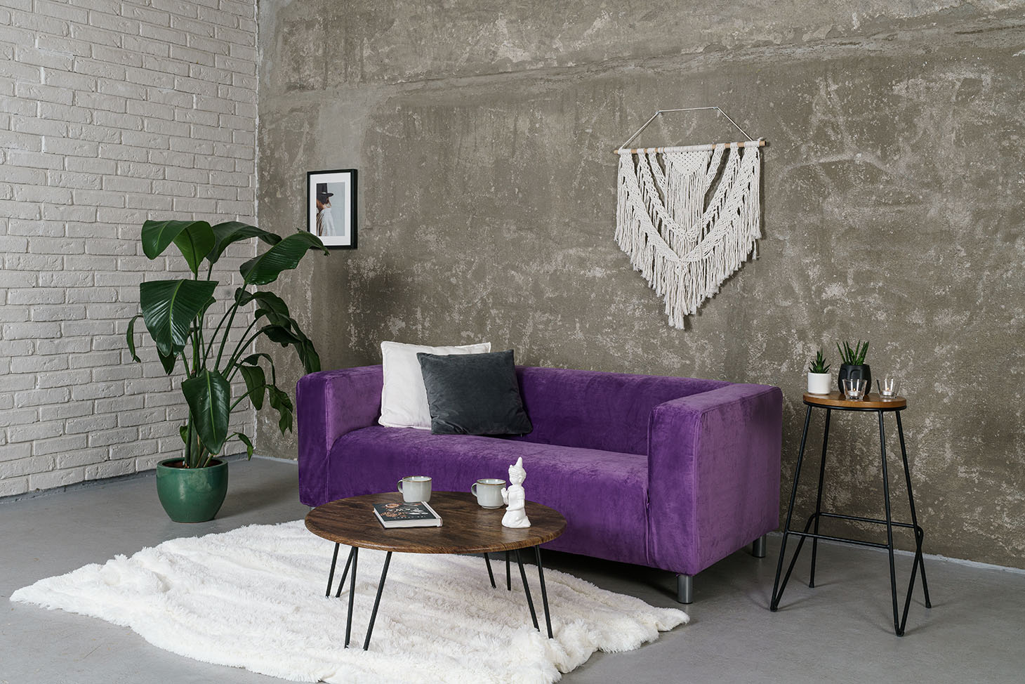 IKEA Klippan 2 Seater in Violet Velvet Sofa Cover